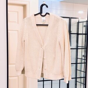 KIDS - Hanna Anderson beige cardigan - Size 8